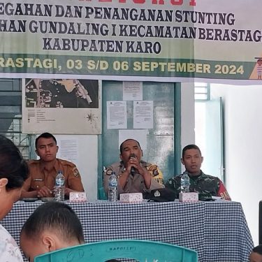 Babinsa Koramil 03/Berastagi Dampingi Sosialisasi Pencegahan Stunting di Kelurahan Gundaling-I
