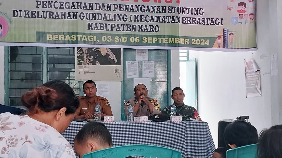 Babinsa Koramil 03/Berastagi Dampingi Sosialisasi Pencegahan Stunting di Kelurahan Gundaling-I