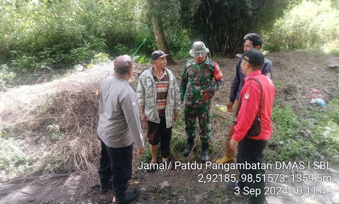 Patroli Terpadu Penanggulangan Karhutla di Perbukitan Danau Toba oleh Babinsa Koramil 02/Tigapanah